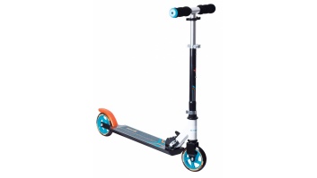 Akcija! Muuwmi Aluminium Scooter skrejritenis 125 mm, melns/balts