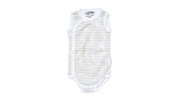 Akcija! Lodger Romper Sprinkle kokvilnas bodijs bez piedurknēm, Ivory, 62 cm