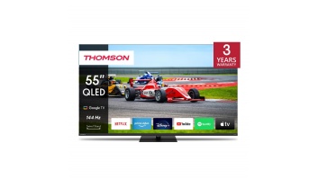 TV Set|THOMSON|55"|4K/Smart|QLED|3840x2160|Wireless LAN|Bluetooth|Google TV|Black|55QG7C14