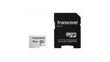 MEMORY MICRO SDHC 16GB W/ADAP/C10 TS16GUSD300S-A TRANSCEND