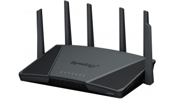 Synology RT6600ax Ultra-fast and Secure Wireless Router for Homes | Ultra-fast and Secure Wireless Router for Homes | RT6600ax | 802.11ax | 4800  Mbit/s | Ethernet LAN (RJ-45) ports 5 | Mesh Support No | MU-MiMO Yes | No mobile broadband | Antenna type  E