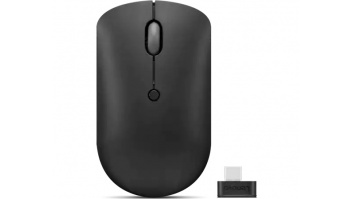Lenovo | Wireless Compact Mouse | 400 | Red optical sensor | Wireless | 2.4G Wireless via USB-C receiver | Black | 1 year(s)