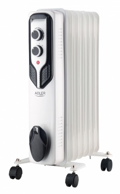 Adler Oil-Filled Radiator AD 7815	 Oil Filled Radiator 1500 W Number of power levels 3 White