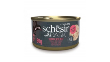Schesir After Dark Chicken with Beef, 80g - vista un liellops buljonā