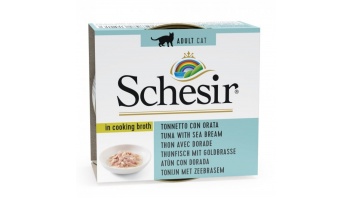 SCHESIR Cat Tuna with Seabream Broth, 70g - tuncis un jūras breksis buljonā