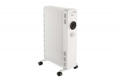 Midea NY2009-22M Oil Radiator Heater, 9 fin, White