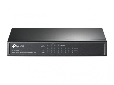 TP-LINK | Switch | TL-SG1008P | Unmanaged | Desktop | Gigabit Ethernet (copper) ports quantity 8 | Power over Ethernet (PoE) ports quantity 4 | Power supply type External | 36 month(s)