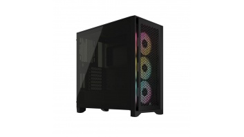 Corsair | Tempered Glass PC Case | iCUE 4000D RGB AIRFLOW | Side window | Black | Mid-Tower | Power supply included No