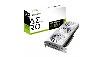 Gigabyte | GV-N4060AERO OC-8GD 1.0 | NVIDIA | 8 GB | GeForce RTX 4060 | GDDR6 | HDMI ports quantity 2 | PCI-E 4.0 | Memory clock speed 21000 MHz
