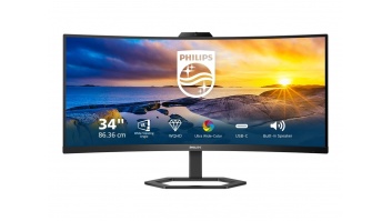 Philips | Monitor with Windows Hello Webcam | 34E1C5600HE/00 | 34 " | VA | 21:9 | 100 Hz | 4 ms | 3440 x 1440 pixels | 300 cd/m² | HDMI ports quantity 1 | Black | Warranty 36 month(s)