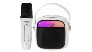 Adler Karaoke Speaker With Microphone | AD 1199W | Bluetooth | White | Portable | Wireless connection