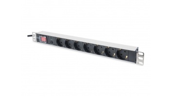 Digitus Aluminum outlet strip with overload protection | DN-95403 | Sockets quantity 7