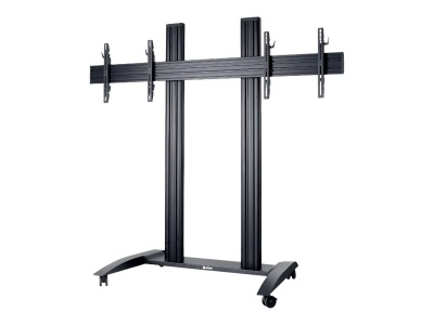 EDBAK Floor stand | TRV300 for Two Screens | Trolleys & Stands | 42-55 " | Black