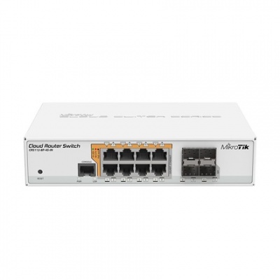 MikroTik | Cloud Router Switch CRS112-8P-4S-IN | Web managed | Desktop | Gigabit Ethernet (copper) ports quantity 8 | SFP ports quantity 4 | 12 month(s)
