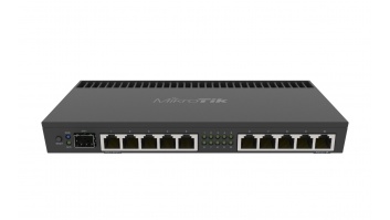 Mikrotik Wired Ethernet Router RB4011iGS+RM, Quad-core 1.4Ghz CPU, 1GB RAM, 512 MB, 1xSFP+, 1xSerial console port, PCB Temperature and Voltage Monitor, IP20, Cage and Desktop Case with Rack Ears, RouterOS L5 | Enthernet Router | RB4011iGS+RM | No Wi-Fi | 