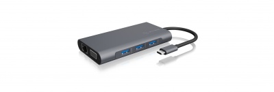 Icy Box IB-DK4040-CPD USB Type-C™ DockingStation with two video interfaces | Raidsonic