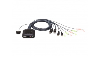 Aten | USB DisplayPort Cable with Remote Port Selector | CS22DP | 2-Port KVM Switch