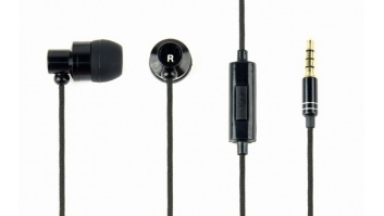 Gembird | Metal earphones with microphone "Paris" | Built-in microphone | 3.5 mm | Black
