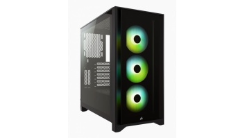 Corsair | Tempered Glass Mid-Tower ATX Case | iCUE 4000X RGB | Side window | Black | Mid-Tower | Power supply included No | ATX