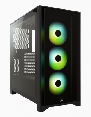 Corsair | Tempered Glass Mid-Tower ATX Case | iCUE 4000X RGB | Side window | Black | Mid-Tower | Power supply included No | ATX