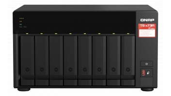 QNAP | 8-Bay QTS and QuTS hero NAS | TS-873A-8G | Up to 8 HDD/SSD Hot-Swap | AMD Ryzen | Ryzen V1500B Quad-Core | Processor frequency 2.2 GHz | 8 GB | DDR4