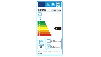 Gorenje | Cooker | GECS5C70WA | Hob type Vitroceramic | Oven type Electric | White | Width 50 cm | Grilling | LED | Depth 59.4 cm | 70 L