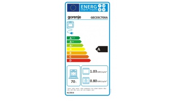 Gorenje | Cooker | GECS5C70XA | Hob type Vitroceramic | Oven type Electric | Stainless steel | Width 50 cm | Grilling | LED | Depth 59.4 cm | 70 L