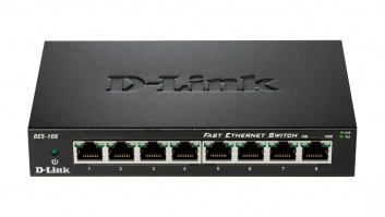 D-Link | Ethernet Switch | DES-108/E | Unmanaged | Desktop | 10/100 Mbps (RJ-45) ports quantity 8 | 60 month(s)