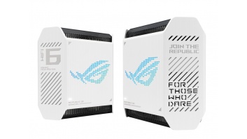 Wifi 6 802.11ax Tri-band Gigabit Gaming Mesh System | GT6 ROG Rapture (2-Pack) | 802.11ax | 574+4804+4804 Mbit/s | 10/100/1000 Mbit/s | Ethernet LAN (RJ-45) ports 3 | Mesh Support Yes | MU-MiMO Yes | No mobile broadband | Antenna type Internal