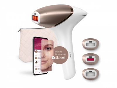 Philips | IPL Hair remover with SenseIQ | BRI973/00 | Bulb lifetime (flashes) 450.000 | Number of power levels 5 | White/Rose Gold