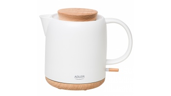 Adler Electric Kettle | AD 1304 | Electric | 1200 W | 1 L | Ceramic | 360° rotational base | White