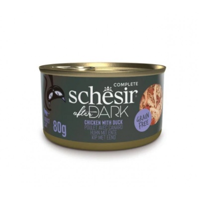 Schesir (IT)  Schesir After Dark Chicken with Duck, 80g - vista un pīle buljonā