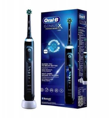 Oral-B Electric Toothbrush Genius X Rechargeable For adults Number of brush heads included 1 Number of teeth brushing modes 6 Midnight Black