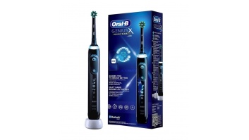 Oral-B Electric Toothbrush Genius X Rechargeable For adults Number of brush heads included 1 Number of teeth brushing modes 6 Midnight Black