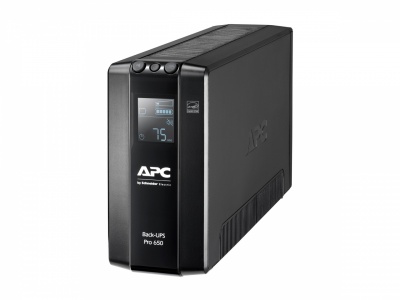 APC Back-UPS Pro, 650VA/390W, Tower, 230V, 6x IEC C13 outlets, AVR, LCD, User Replaceable Battery, Black