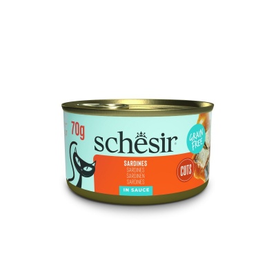 Schesir Cat Grainfree Sardines in Sauce, 70g - sardīnes mērcē, bez graudiem