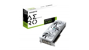 Graphics Card|GIGABYTE|NVIDIA GeForce RTX 5080|16 GB|GDDR7|256 bit|PCIE 5.0 16x|GPU 2617 MHz|Dual Slot Fansink|1xHDMI|3xDisplayPort|GV-N5080AEROOC-16GD1.0