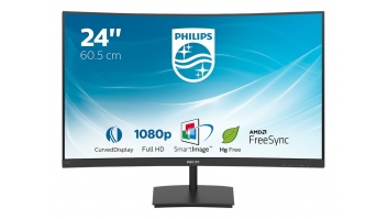Philips | LCD monitor | 241E1SC | 24 " | VA | FHD | 16:9 | 75 Hz | 4 ms | 1920 x 1080 pixels | 250 cd/m² | HDMI audio out | HDMI ports quantity 1 | Black