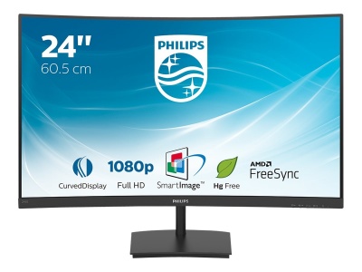Philips | LCD monitor | 241E1SC | 24 " | VA | FHD | 16:9 | 75 Hz | 4 ms | 1920 x 1080 pixels | 250 cd/m² | HDMI audio out | HDMI ports quantity 1 | Black
