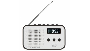 Adler | Digital radio PLL AM/FM | AD 1907 | Alarm function | White/Black