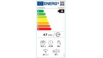 LG Washing Machine | F4X1008NWH | Energy efficiency class A | Front loading | Washing capacity 8 kg | 1400 RPM | Depth 56 cm | Width 60 cm | Display | LCD | Steam function | Direct drive | Wi-Fi | White
