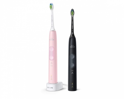 Philips | Electric Toothbrush | HX6830/35 4500 Series | Rechargeable | For adults | Number of brush heads included 2 | Number of teeth brushing modes 2 | Black/Pink
