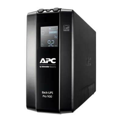 APC Back-UPS Pro, 900VA/540W, Tower, 230V, 6x IEC C13 outlets, AVR, LCD, User Replaceable Battery, Black | Schneider Electric