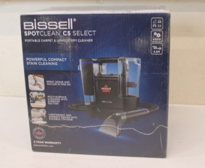 SALE OUT. Bissell SpotClean C5 Select Portable Carpet and Upholstery Cleaner | Bissell | SpotClean C5 Select Portable Carpet and Upholstery Cleaner | 3928N | Corded operating | Handheld | Washing function | 400 W | Black/Blue | Warranty 24 month(s) | DAMA