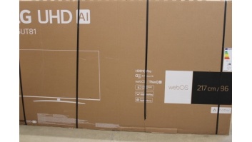 LG | AI UT81 4K TV | 86UT81003LA | 86 | Smart TV | webOS24 | UHD | Black | DAMAGED PACKAGING, USED, MISSING RUBBER PADS OF TV STAND