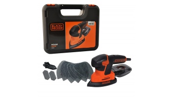 Black&Decker KA2500K-QS 120W Mouse Sander 6 Mesh Shts Kit Box