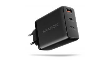 AXAGON ACU-DPQ100 GaN Wall charger 100W, 3x port (USB-A + dual USB-C), PD3.0/PPS/QC4+/Apple