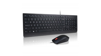 Lenovo Essential Wired Keyboard and Mouse Combo AI U.S. English with Euro symbol (103P) | Lenovo