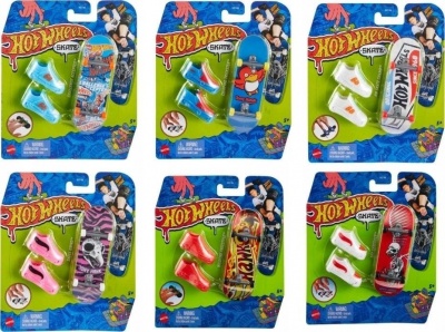 Mattel | Assorted Hot Wheels Skate Fingerboard with Shoes, HGT46 | Multicoloured | Metal/Plastic