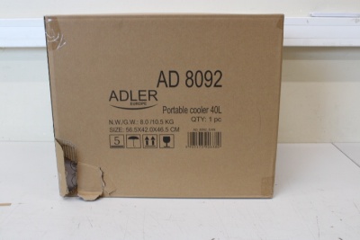 SALE OUT. Adler AD 8092 Portable cooler, 40L, Black | Adler | Portable cooler | AD 8092 | 40 L | 230 V | DAMAGED PACKAGING
